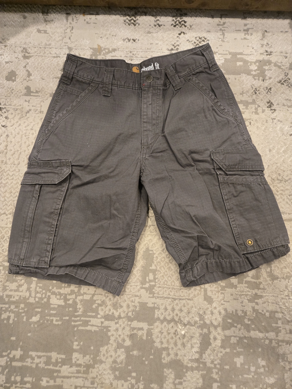 Carhartt Men's Gray Cargo Shorts with Utility Pockets